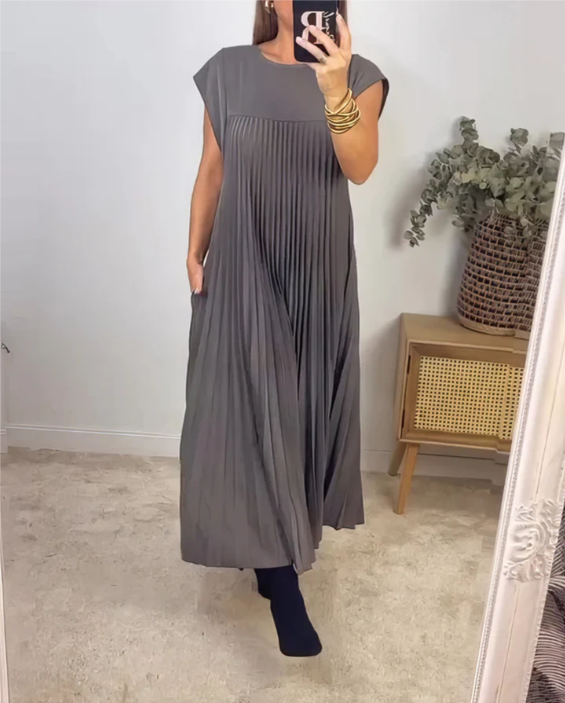 VESTIDO PAOLA - PLISADO SIN MANGAS